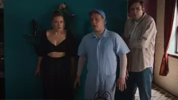 Homme Plissé Issey Miyake Short-Sleeve Boiler Suit worn by Elliott Goss (John Early) as seen in Search Party (S05E02)