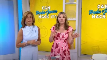 Pearl by Lela Rose Ikat Crepe Midi Dress worn by Jenna Bush Hager as seen in Today with Hoda & Jenna on March 29, 2024