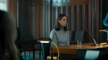 Mango Knit Sweater worn by Amina Besic (Melisa Ferhatovic) as seen in A Nearly Normal Family (S01E06)
