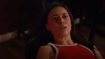 Zara Ribbed Tank Top - Red/White worn by Kate Foster (Catherine Reitman) as seen in Workin' Moms (S06E11)