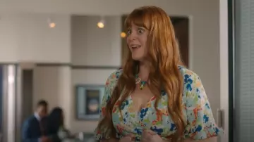 Lauren Ralph Lauren Floral Crepe Dress worn by Rosie Phillips (Nikki Duval) as seen in Workin' Moms (S06E13)