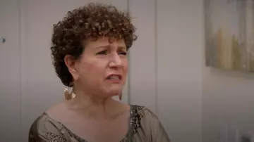 Panacea Gold Plated Sunray Drop Earrings worn by Susie Greene (Susie Essman) as seen in Curb Your Enthusiasm (S12E09)