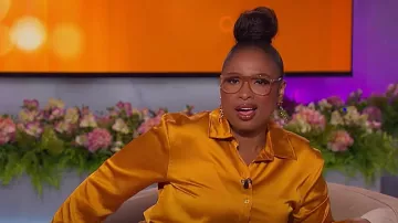 Chemise oversize en satin Sanctuary en scotch vieilli portée par Jennifer Hudson comme on le voit dans The Jennifer Hudson Show le 1er avril 2024