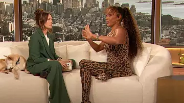 Escarpins pointus à imprimé léopard Philipp Plein portés par Mel B comme on le voit dans The Drew Barrymore Show le 2 avril 2024