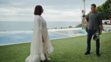 Loeffler Randall Dahlia Bow Low Heel worn by Molly Novak (Maya Rudolph) as seen in Loot (S02E01)