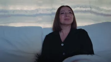 Sleeper Feather Trim Pajama Set worn by Molly Novak (Maya Rudolph) as seen in Loot (S02E02)