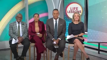 Alice + Olivia Denny Notch Collar Bf Blazer worn by Sheinelle Jones as seen in Today on April 2, 2024