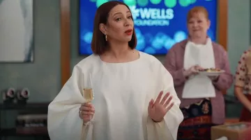The Row Dalel Silk Satin Top worn by Molly Novak (Maya Rudolph) as seen in Loot (S02E02)