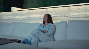 Sleeper Party Checked Feather-Embellished Twill Pajama Set worn by Molly Novak (Maya Rudolph) as seen in Loot (S02E02)