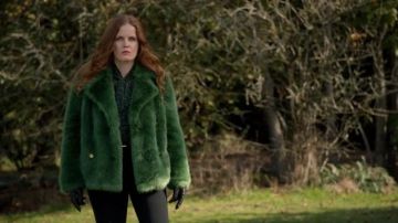 Chaqueta de piel verde Michael Kors de Zelena (Rebecca Mader) en Once Upon A Time S06E09