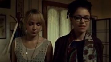 The top transparent white and studded Shay (Ksenia Solo) in Orphan Black