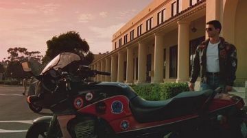 La moto Kawasaki GPZ 900 R de Pete Mitchell (Tom Cruise) en Top Gun
