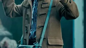 Hooded Brown Coat worn by Dante Williams (Levi Brown) in This Town (S01)