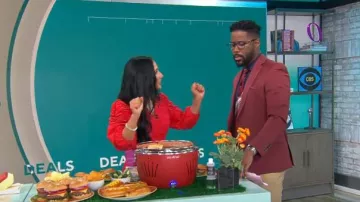 Tanya Taylor Sasha Puff-Sleeve Dress worn by Elizabeth Werner as seen in CBS Mornings on April 2, 2024