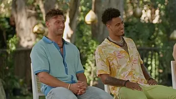 Obey Grove Button Up Polo Shirt worn by Benedict Polizzi as seen in Lovers and Liars (S01E01)