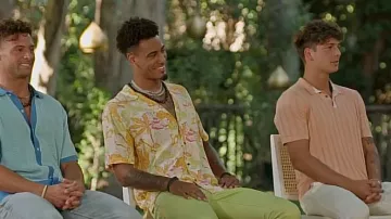 Scotch & Soda Short Sleeve Palm Print Shirt worn by CJ Weathers as seen in Lovers and Liars (S01E01)