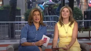 Veronica Beard Evelyn Tie-Waist Denim Midi-Dress worn by Hoda Kotb as seen in Today with Hoda & Jenna on April 3, 2024