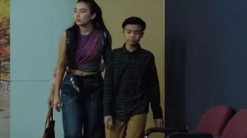 We The Free Moxie Low Rise Splatter Pull On Barrel Jeans worn by Khia Pham (Zoriah Wong) as seen in Run the Burbs (S03E13)