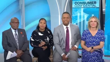 Vestido midi con fruncido elástico de Talbots usado por Dylan Dreyer como se ve en Today el 4 de abril de 2024