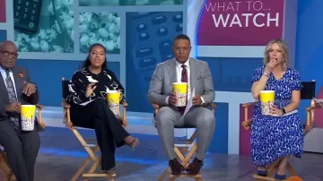 Ted Baker Ruthii Floral Crop Sweater worn by Sheinelle Jones as seen in Today on April 4, 2024