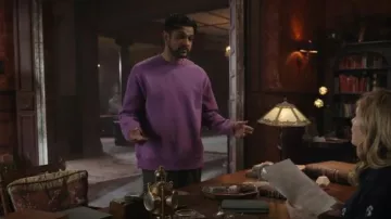 Samsoe Samsoe Pigment Sweatshirt worn by Jay Arondekar (Utkarsh Ambudkar) as seen in Ghosts (S03E06)