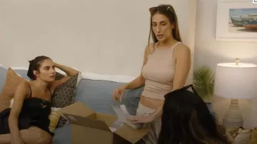 Camiseta sin mangas acanalada de H&M usada por Amanda Batula como se ve en Summer House (S08E07)