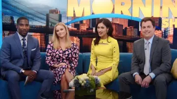 Karen Millen Stud Detail Split Sleeve Pencil Dress worn by Alison Namazi (Janina Gavankar) as seen in The Morning Show (S02E08)