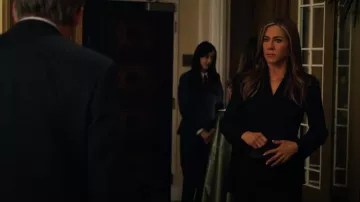 Dior Laced Palto Jacket worn by Alex Levy (Jennifer Aniston) as seen in The Morning Show (S02E09)