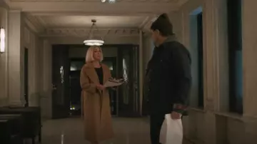 Max Mara Manuela Coat worn by Joann (Jane Krakowski) as seen in Elsbeth (S01E02)