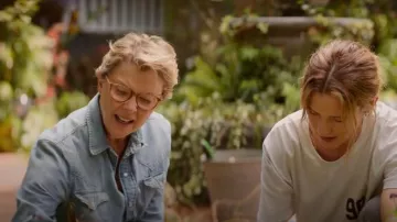 Ralph Lauren Denim Shirt worn by Joy Delaney (Annette Bening) as seen in Apples Never Fall (S01E07)