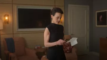 Lela Rose Knit Diamond-Shaped Eyelet Midi-Dress worn by Grace Gordon Greene (Carla Gugino) as seen in The Girls on the Bus (S01E05)