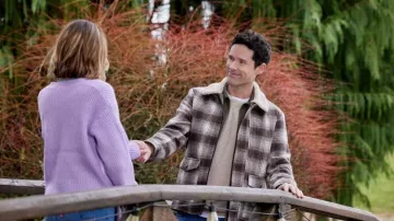 Jack & Jones Shearling Plaid Jacket worn by Derrick (Ben Hollingsworth) as seen in An Easter Bloom