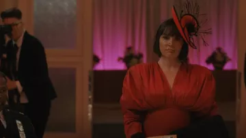 Hervé Léger Ruched Ny­lon Mi­ni Dress worn by Katricia (Julie Ann Emery) as seen in Elsbeth (S01E03)