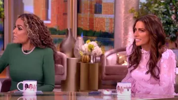 Zimmermann Matchmaker Lift Off Mini In Lilac worn by Alyssa Farah as seen in The View on April 4, 2024