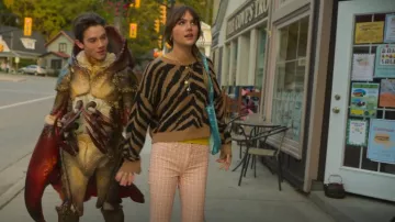 Paige Colette Pink Check Jeans worn by Kinsey Locke (Emilia Jones) as seen in Locke & Key (S02E01)