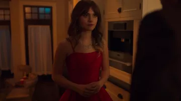 Betsey & Adam Satin Mini Dress worn by Kinsey Locke (Emilia Jones) as seen in Locke & Key (S02E01)