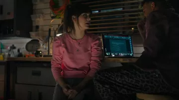 Rebecca MInkoff Janine Sweatshirt worn by Kinsey Locke (Emilia Jones) as seen in Locke & Key (S02E03)