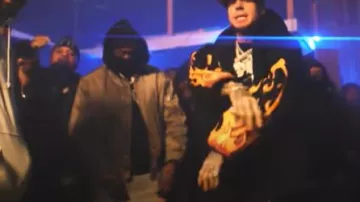 Gallery Dept. Pantalones de chándal grises y naranjas con el logotipo usados por Meek Mill en Soul Survivor de Millyz (Video oficial)