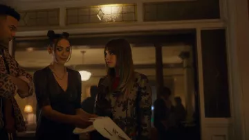 Blanknyc Floral Brocade Moto Jacket worn by Kinsey Locke (Emilia Jones) as seen in Locke & Key (S02E04)