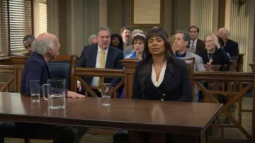 L'agence Three Button Blazer worn by Sibby Sanders (Sanaa Lathan) as seen in Curb Your Enthusiasm (S12E10)