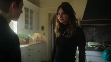 & Other Stories Black Glitter turtleneck worn by Kinsey Locke (Emilia Jones) as seen in Locke & Key (S02E09)