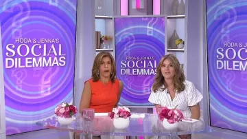 Halogen Sleeveless Peplum Sweater worn by Hoda Kotb as seen in Today with Hoda & Jenna on April 5, 2024