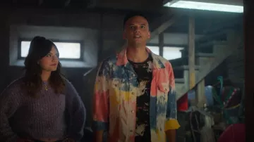 Levi's Tie Dye Denim Jaacket worn by Scot Cavendish (Petrice Jones) as seen in Locke & Key (S02E10)