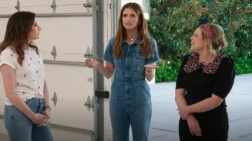 Good American Fit For Success Denim Jumpsuit worn by Katherine Schwarzenegger as seen in Get Organized with The Home Edit (S02E03)