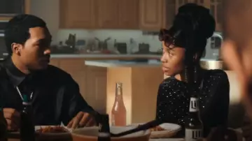 H&M Velour Top with Rhinestones worn by Kato (Ajiona Alexus) as seen in BMF (S03E06)