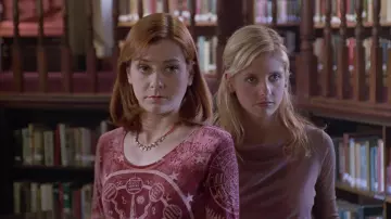 Celestial long sleeve velvet dress worn by Willow Rosenberg (Alyson Hannigan) in Buffy the Vampire Slayer (Season 3 Episode 19)