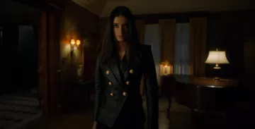 Balmain Double-Breasted Leather Blazer worn by Dodge (Laysla De Oliveira) as seen in Locke & Key (S03E03)