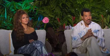 Jil Sander Veste imprimée blanc cassé portée par Lionel Richie dans American Idol (S22E08)