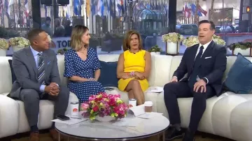 Michael Kors Stretch Boucle-Crepe Sheath Dress worn by Hoda Kotb as seen in Today on April 8, 2024