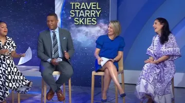 Vestido caftán de Sue Sartor Palladio usado por Jacqui Gifford como se ve en Today el 8 de abril de 2024